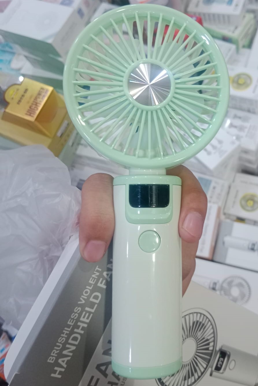 Rechargeable Handheld High-Speed Wind Turbine Fan - Appliance Product Designed For Cooling And Daily Ventilation Routine (Random Color) - Image 5