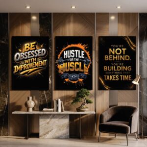 Set of 3 Premium Wall Art Photo Tiles โ Home Decor Accessory Designed For Interior Styling And Daily Living Space Routine - Size: 8x11