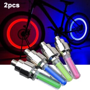 Pack of 2 - Motorbike And Car And Cycle Tire Wheel Motion Sensor LED Lights - Automotive Accessory (Random Color)