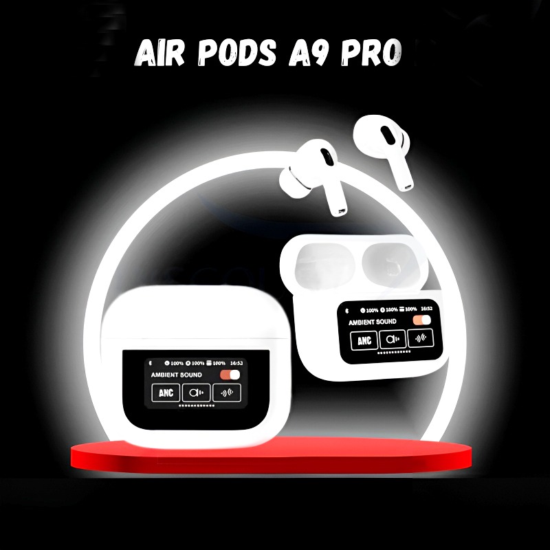 A9 Pro 2 Wireless Earbuds โ Bluetooth with ANC+ENC, 4 Pcs Ear Tips, White - Image 2