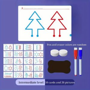 2-in-1 Brain Development Training Kit – Reusable Finger Maze & Pen Control Workbook for Kids & Adults (20 Training Pictures)