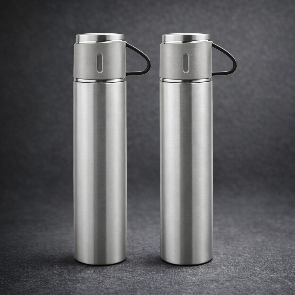 Gradient Insulated Sports Water Bottle โ Leak-Proof Flask with Motivational Time Markings - 500ml (Random Color) - Image 5