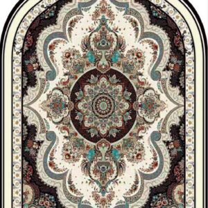 Vintage Persian Floral Arch Velvet Prayer Mat (70x115 cm)