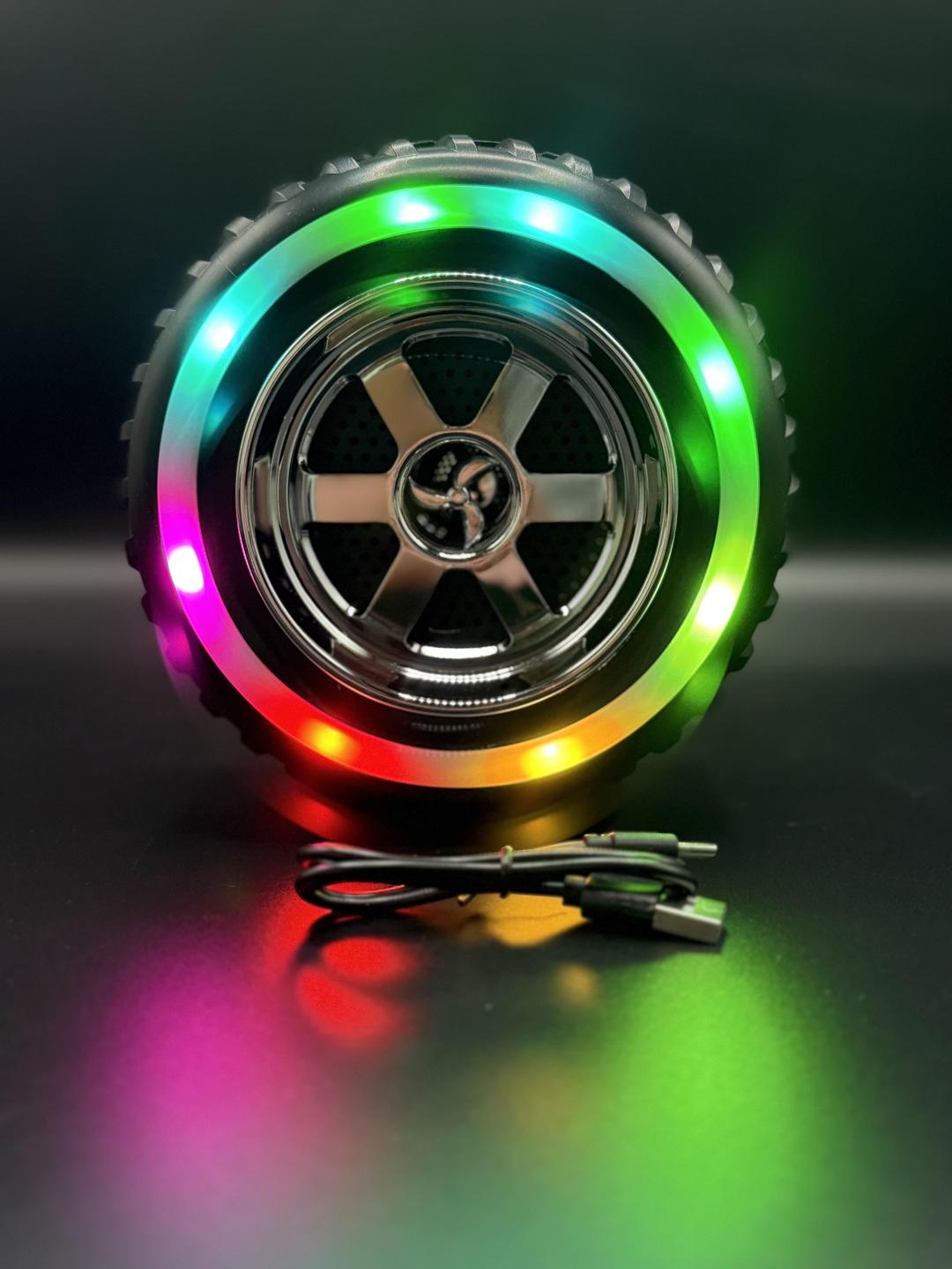 RGB Tyre Shape Wireless Bluetooth Speaker With LED Light - Image 6