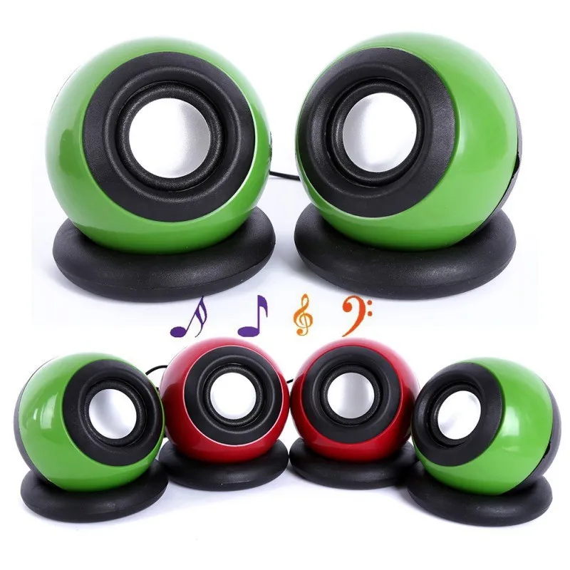 (Pair) IF-10 USB 2.0 Mini USB Speaker for Laptop and Desktop (random color)