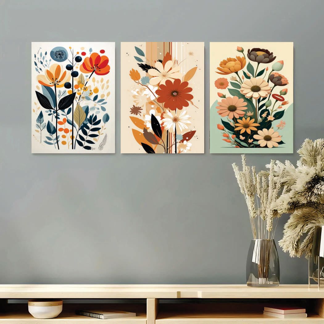 Set of 3 Wall Art Photo Tiles