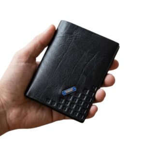 Balebaily Square Pattern Bifold Wallet | Compact PU Wallet for Men & Women