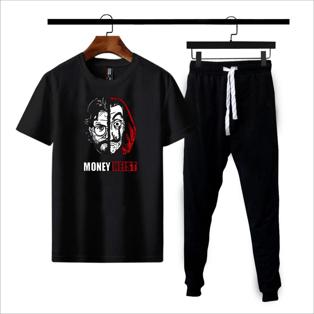Premium Micro Menโs Tracksuit Money Heist Print โ Comfortable Sportswear | Gym & Workout Suit - Image 2