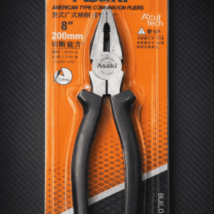 Asaki American Type Combination Pliers โ Heavy Duty Industrial Wire Cutting & Gripping Multi-Functional Hand Tool