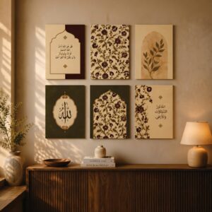 Set of 6 Premium Wall Art Photo Tiles – Modern Home Decor Sets 8x11