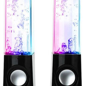 Water Dancing LED Speakers โ Colorful Fountain Music Speaker with 3D Sound | USB Powered Portable Desktop Speaker (Random Color)