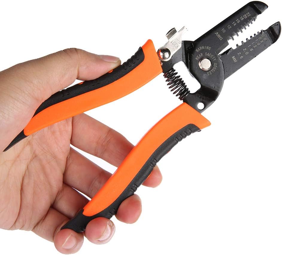 Stripping Pliers, Multifunctional Stainless Steel Wire Cable Stripping Pliers Cutting Tool Wire Cutter, Long-Nose Multi-Purpose Electrician Tool ( Random Color ) - Image 4