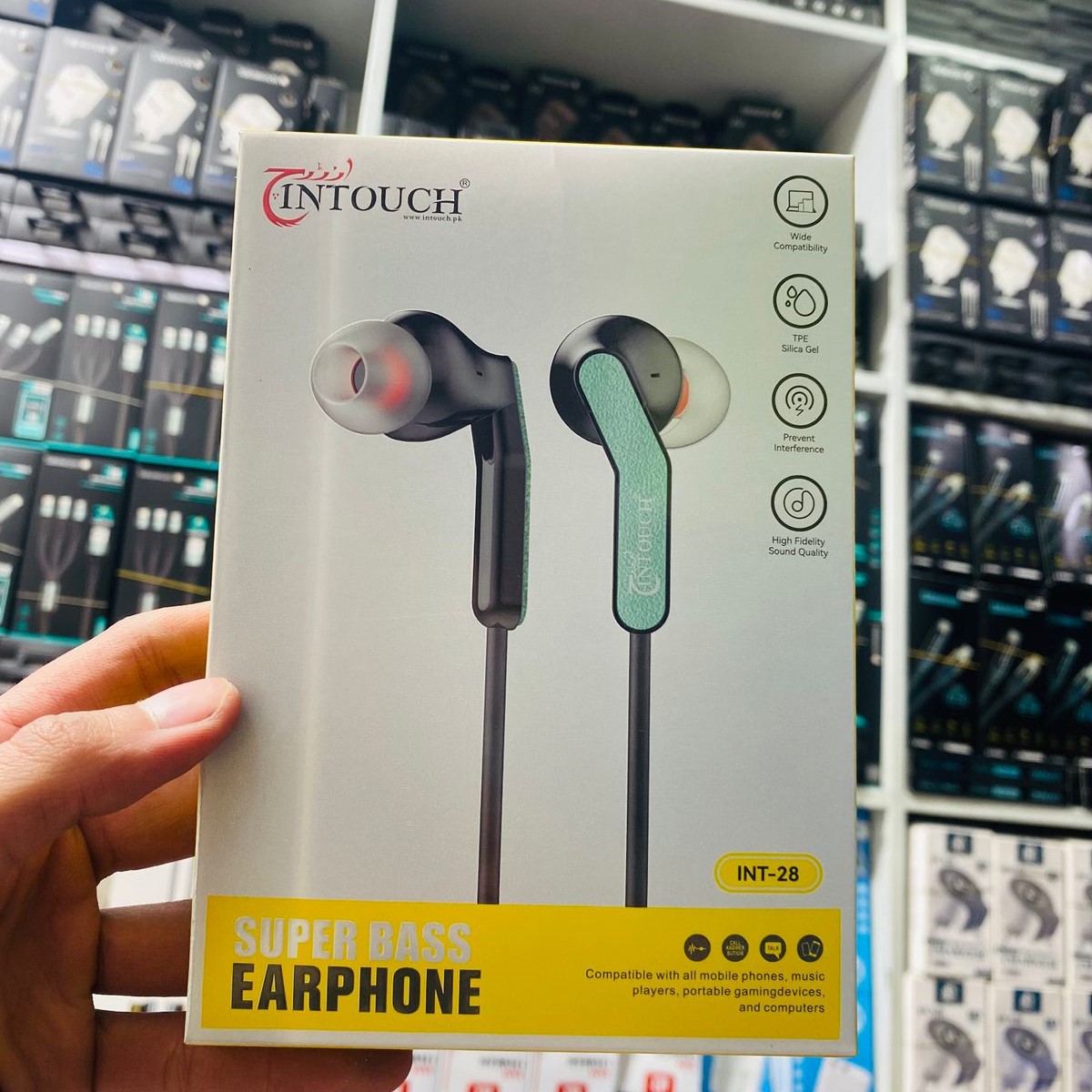 Intouch INTโ28 Super Bass Wired Earphones | 3.5mm Jack | Universal Compatibility - Image 3