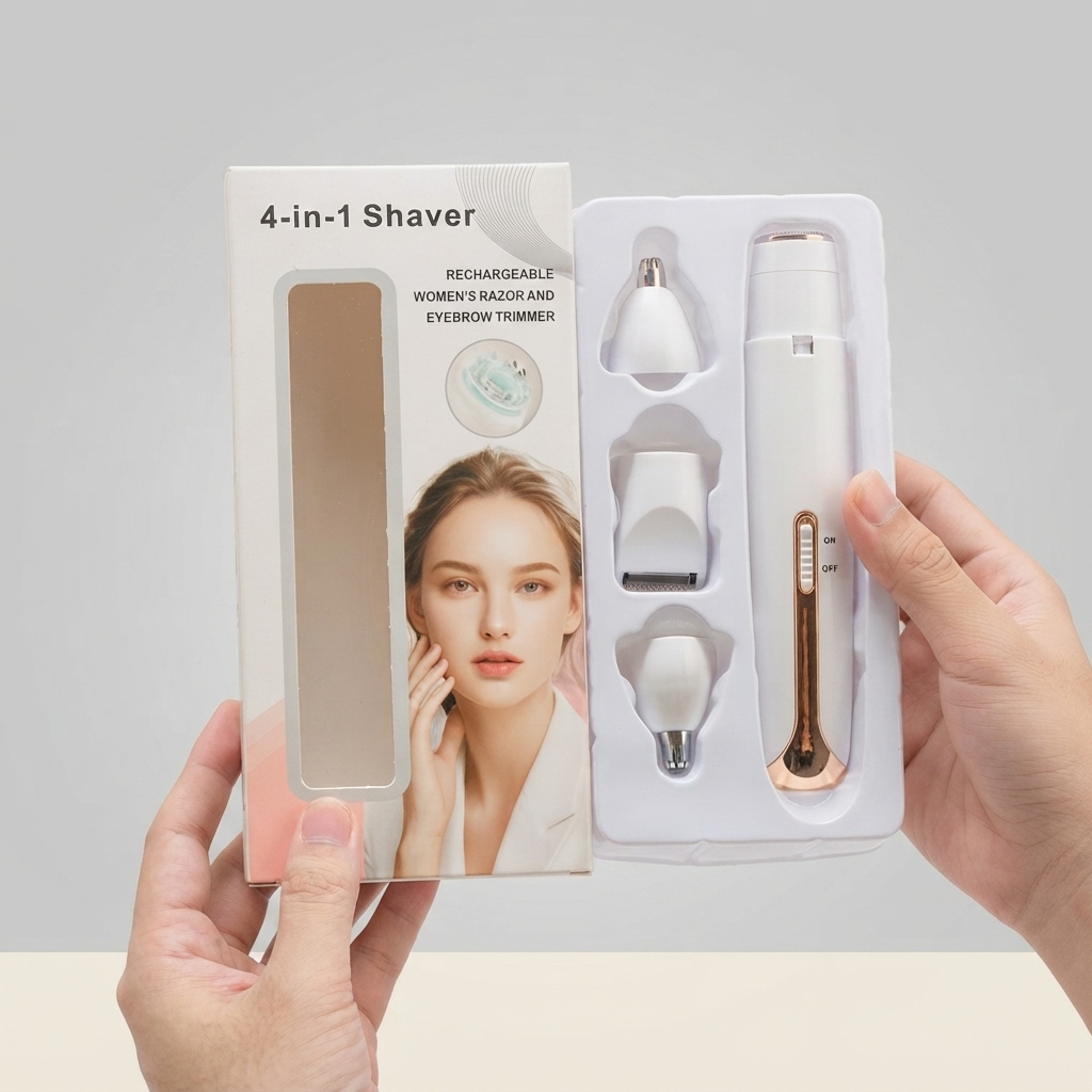Flawless 4 In 1 Rechargeable Hair Remover - Personal Care Device Designed For Hair Removal And Daily Grooming Routine