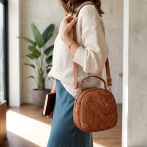 Marble Gloss Mini Crossbody Handbag