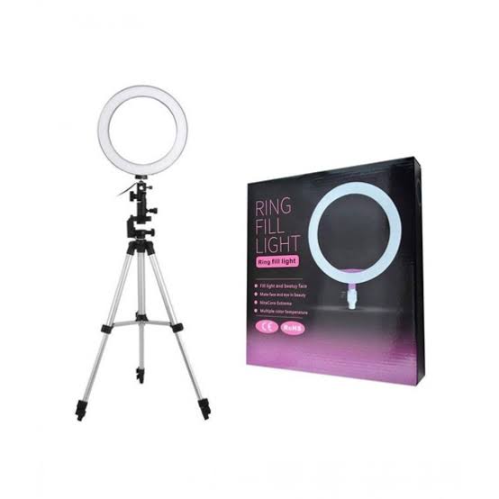 Portable 10-Inch LED Ring Light with 7 Feet Adjustable Tripod Stand & Mobile Holder | 3 Light Modes | Foldable 2 Feet | USB Powered - Image 2