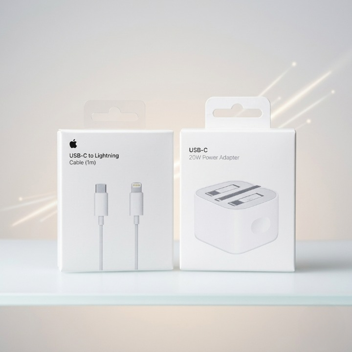 20W USB-C Power Adapter + USB-C to Lightning Fast Charging Cable (1m) Set - Image 4