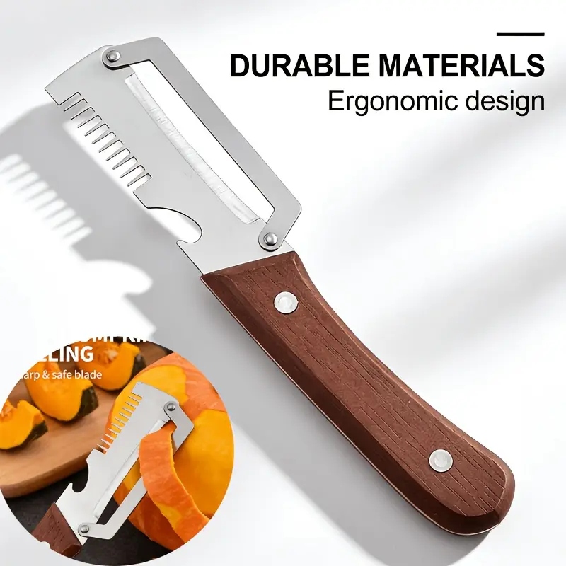 3 In 1 Peeler Knife Stainless Steel - Kitchen Tool Designed For Food Preparation And Daily Cooking Routine - Image 2
