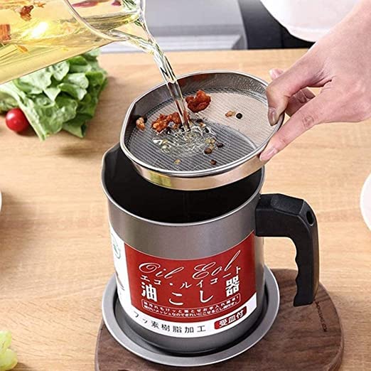 Kitchen Oil Filter Pot 1.4 Liter - Kitchen Accessory Designed For Oil Filtration And Daily Cooking Maintenance Routine - Image 4