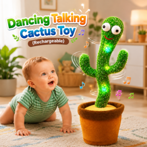 Dancing Talking Cactus Toy โ Rechargeable Interactive Musical Plush