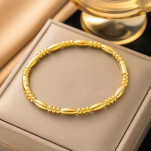 Filled Dots Bambo Korean Bangle - Jewelry Product Designed For Wrist Wear And Daily Ornament Routine (SKU: QRT-202)
