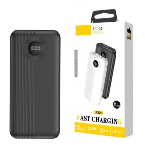 Aspor A320 Power Bank 10000mah 22.5w Fast Charging With Display - Electronic Device Designed For Power Backup