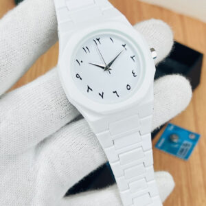 Full White Aura Watch Stylish Design Compact Build Perfect Choice For Daily Use And Fashion Needs (Without Box)