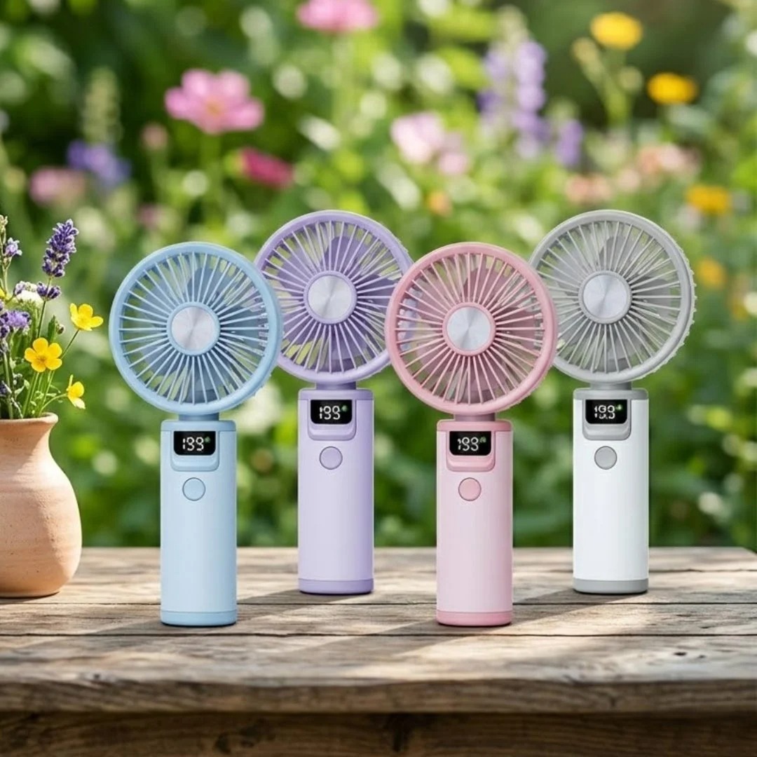 Rechargeable Handheld High-Speed Wind Turbine Fan - Appliance Product Designed For Cooling And Daily Ventilation Routine (Random Color) - Image 3