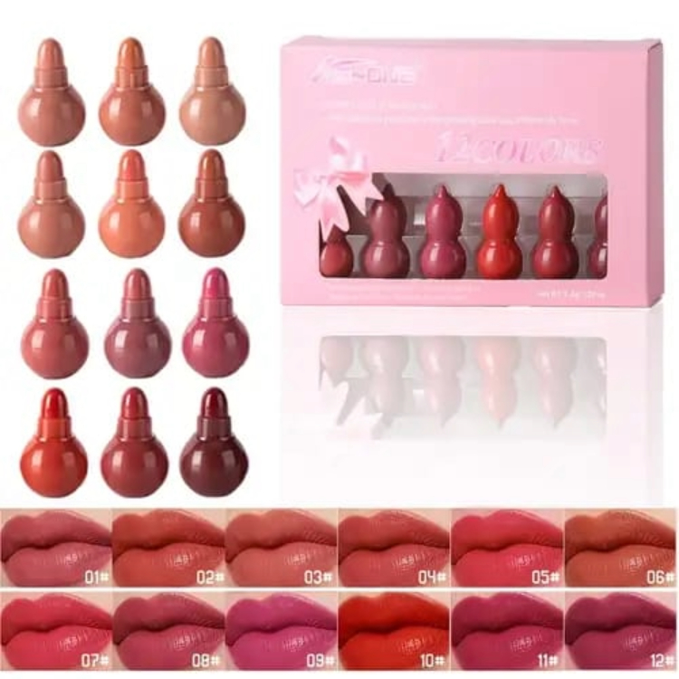 12 Pcs Mini Lipstick Set โ Multicolor Mini Lipsticks for Everyday Makeup, Compact Lip Color Collection for Women