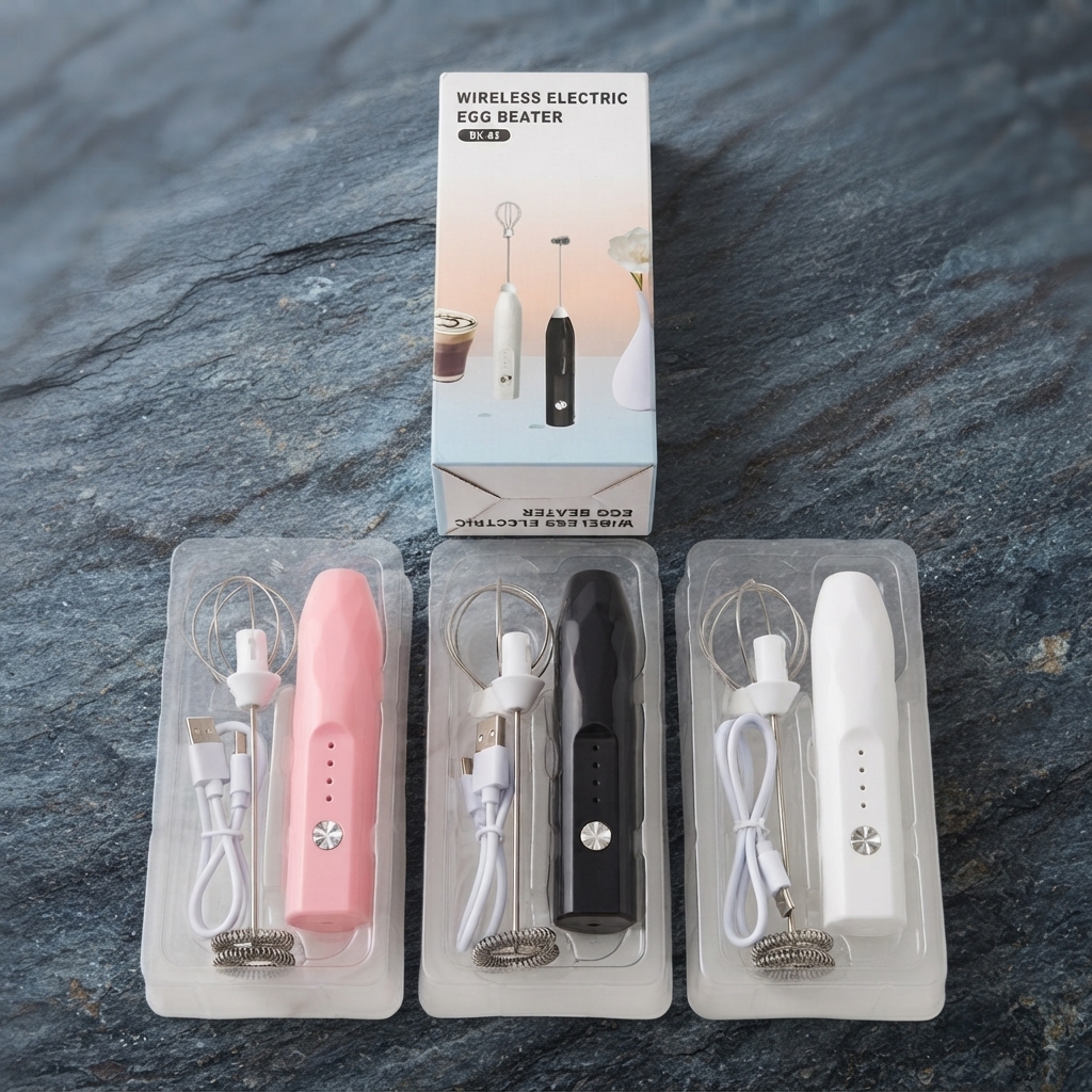 Wireless 2 In 1 Electric Egg Beater And Coffee Frother Rechargeable - Kitchen Accessory Designed For Food Preparation - 1 Pc (Random Color) - Image 2
