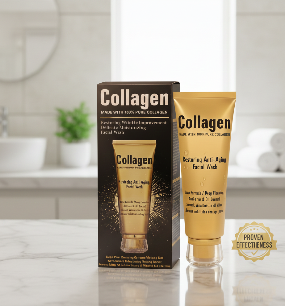 Collagen Restoring Anti-Aging Facial Wash - Deep Cleansing, Wrinkle Improvement, Oil Control & Delicate Moisturizing (120ml) - Image 3