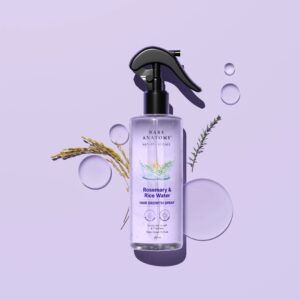 Bare Anatomy Rosemary Water Spray for Hair Growth & Thickness with Rice Water – 200ml