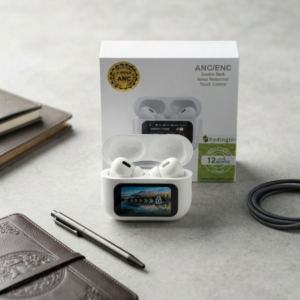 A9 Pro ANC Wireless Earbuds With Smart Touchscreen Charging Case For Noise Reduction And Ambient Sound Control
