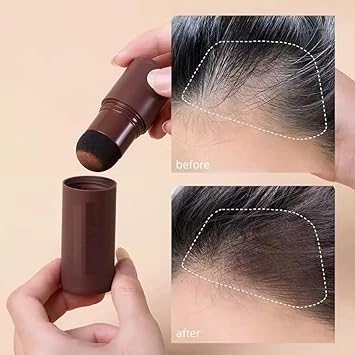 2-in-1 Hairline And Eyebrow Stamp โ Waterproof Hairline Shadow Powder with Sponge Applicator for Natural Hair & Brow Filling - Image 2