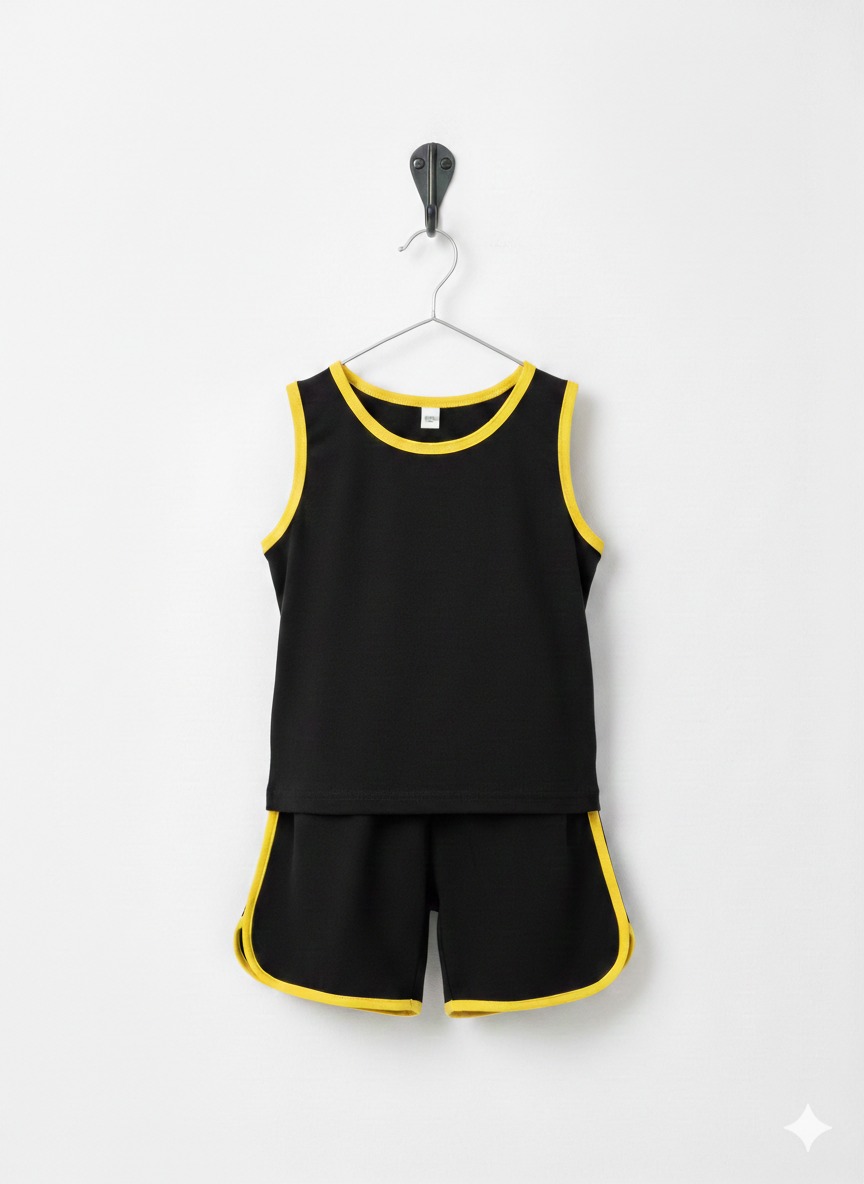 Kids Cool Summer Sando Outfit – Lightweight Sleeveless Casual Wear for Boys & Girls, Soft Breathable Fabric