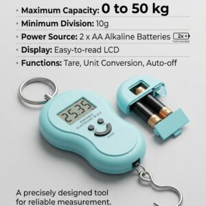 DIGITAL HANGING SCALE 50kg ABS LCD Display Strap Travel Multifunctional Digital Luggage Weighing Scales