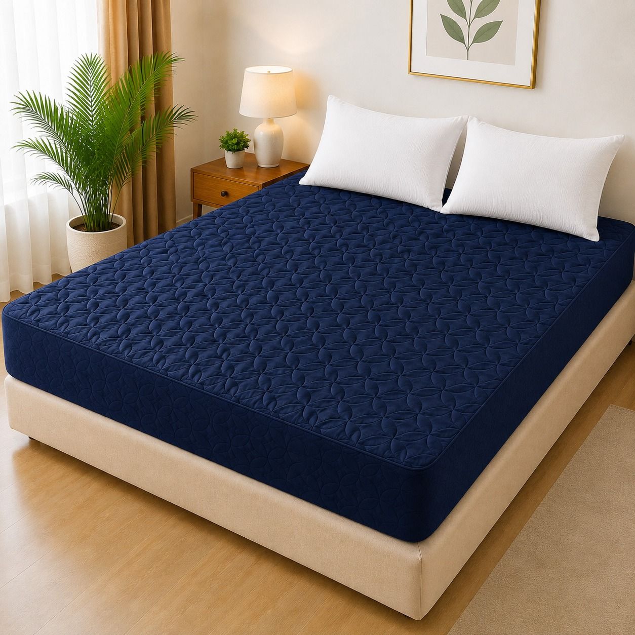 Ultrasonic Quilted Waterproof Mattress Protector โ Joint-Free Fitted Cover (King Size) - Image 3