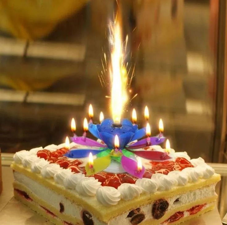 MUSICAL BIRTHDAY FLOWER CANDLE (RANDOM COLORS) - Image 3