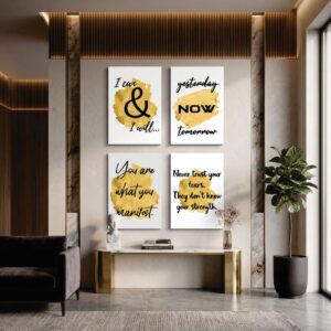 Set of 4 Premium Wall Art Photo Tiles – Modern Home Decor Sets 8x11