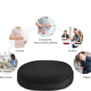 Orthopedic Memory Foam Donut Ring Seat Cushion – Coccyx & Tailbone Pain Relief Chair Cushion for Office Chair, Car Seat, Wheelchair, Pregnancy & Hemorrhoid Support