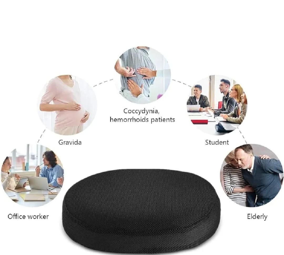 Orthopedic Memory Foam Donut Ring Seat Cushion โ Coccyx & Tailbone Pain Relief Chair Cushion for Office Chair, Car Seat, Wheelchair, Pregnancy & Hemorrhoid Support