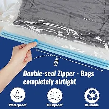 Vacuum Storage Bags with Hand Pump โ Space Saving Compression Bags - Image 5