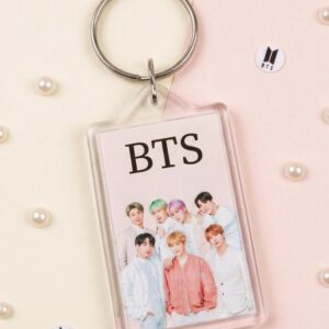 BTS Dual Side Printed Acrylic Keychain 2 Inch | Glossy K-Pop Key Ring | Premium Gift for BTS Fans & K-Pop Lovers