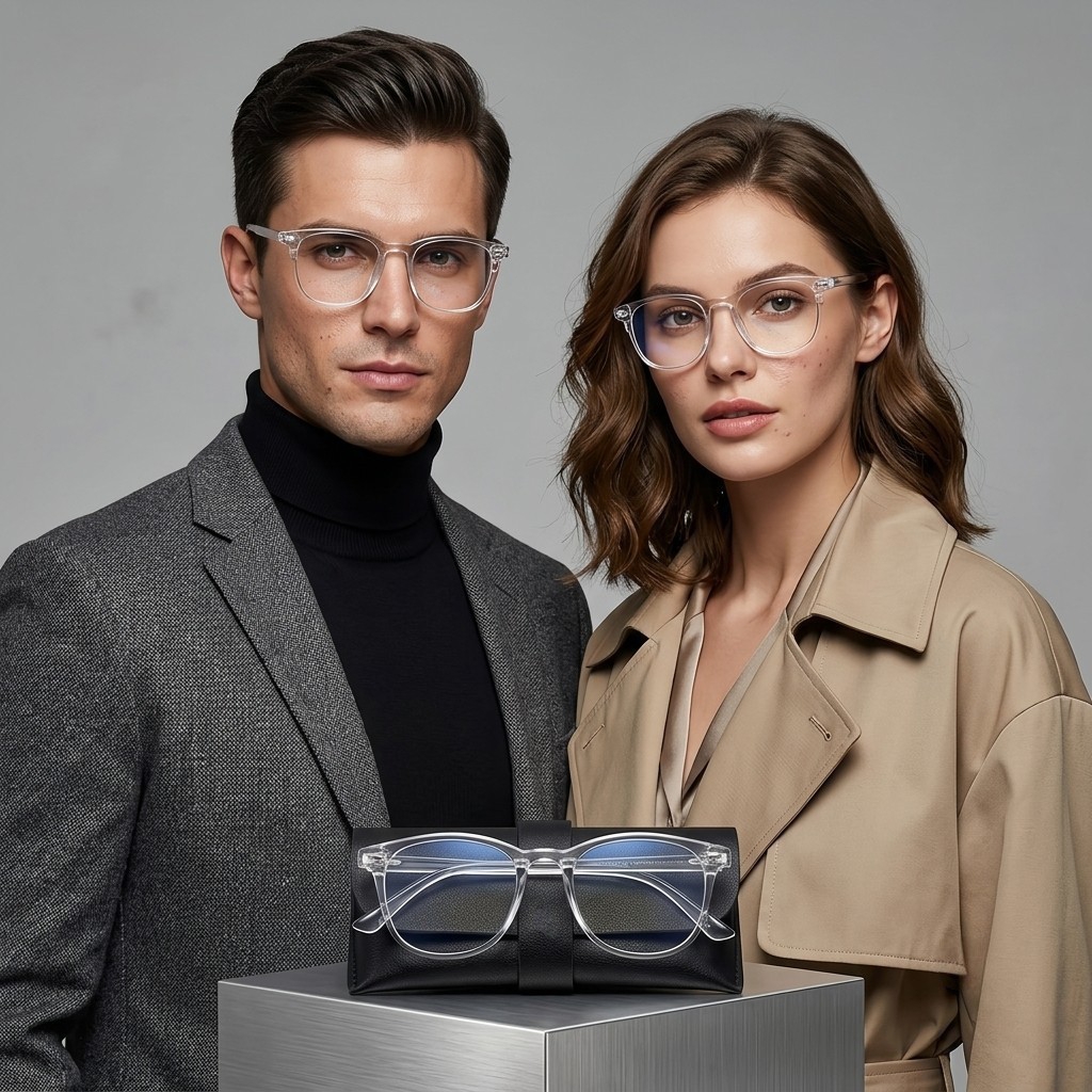 Transparent UV400 Blue Light Blocking Glasses for Men & Women | Clear Lens Computer & Mobile Eyewear | Stylish Unisex Frame with Protective Glasses Box - Image 6