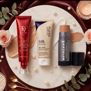 3 In 1 Professional Makeup Trio Flicka FV And Krylon - Beauty Accessory Designed For Makeup Application And Daily Cosmetic Routine