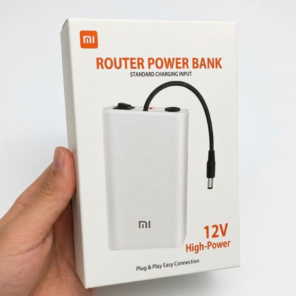 Router Power Bank 12V Premium Quality Uninterrupted Mini UPS for Wi-Fi Modems & Routers Capacity (Advertised): 20000mAh