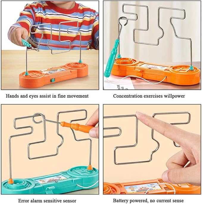 Kids Collison Electric Shock Toy, Education Electric Touch Maze Game Party, Funny Game Science Experiment Toys for Children Gift (Mix Color) - Image 3