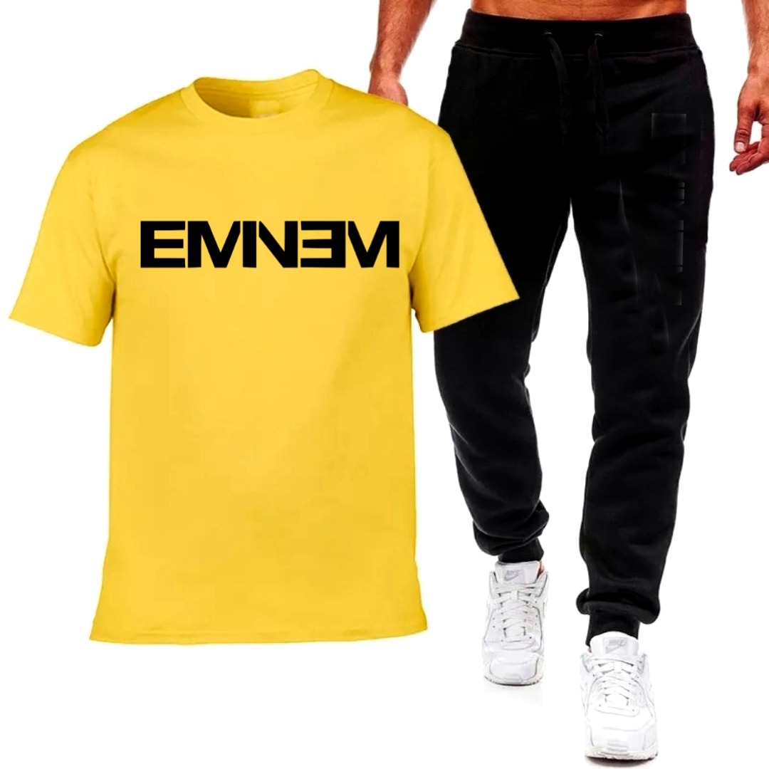 Premium Micro Menโs Tracksuit Emnem Print โ Comfortable Sportswear | Gym & Workout Suit - Image 3