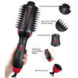 One Step Hair Dryer and Volumizer 3โinโ1 Hair Dryer with Comb, Hair Straightener & Curler for Easy Styling