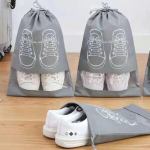 1 Pc - Shoe Bags For Travel Dust Proof Storage Organizer With Clear Window Non Woven Packing Pouch - Size: 12.5x16.5